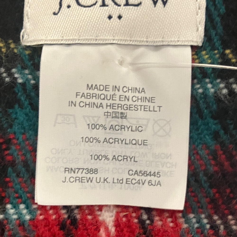 J Crew plaid scarf NWT - Picture 3 of 4